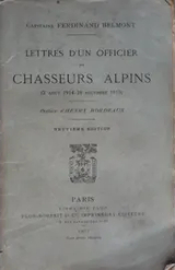 Couverture de  Lettres d'un officier de chasseurs alpins